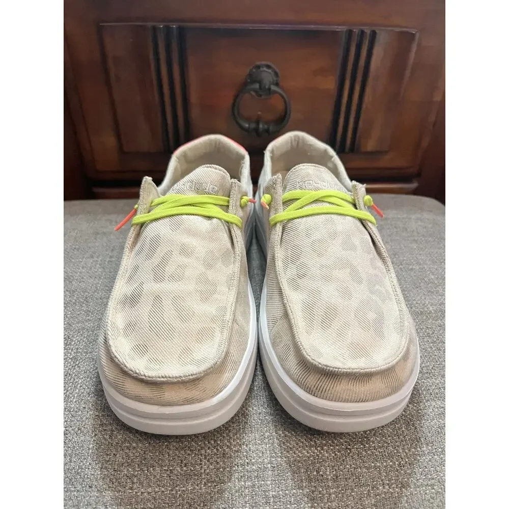 Hey Dude Wendy Rise Leopard Neon Shoes Women’s 8